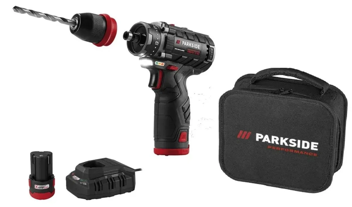 12V Parkside Brushless Drill Driver kit - Image 1