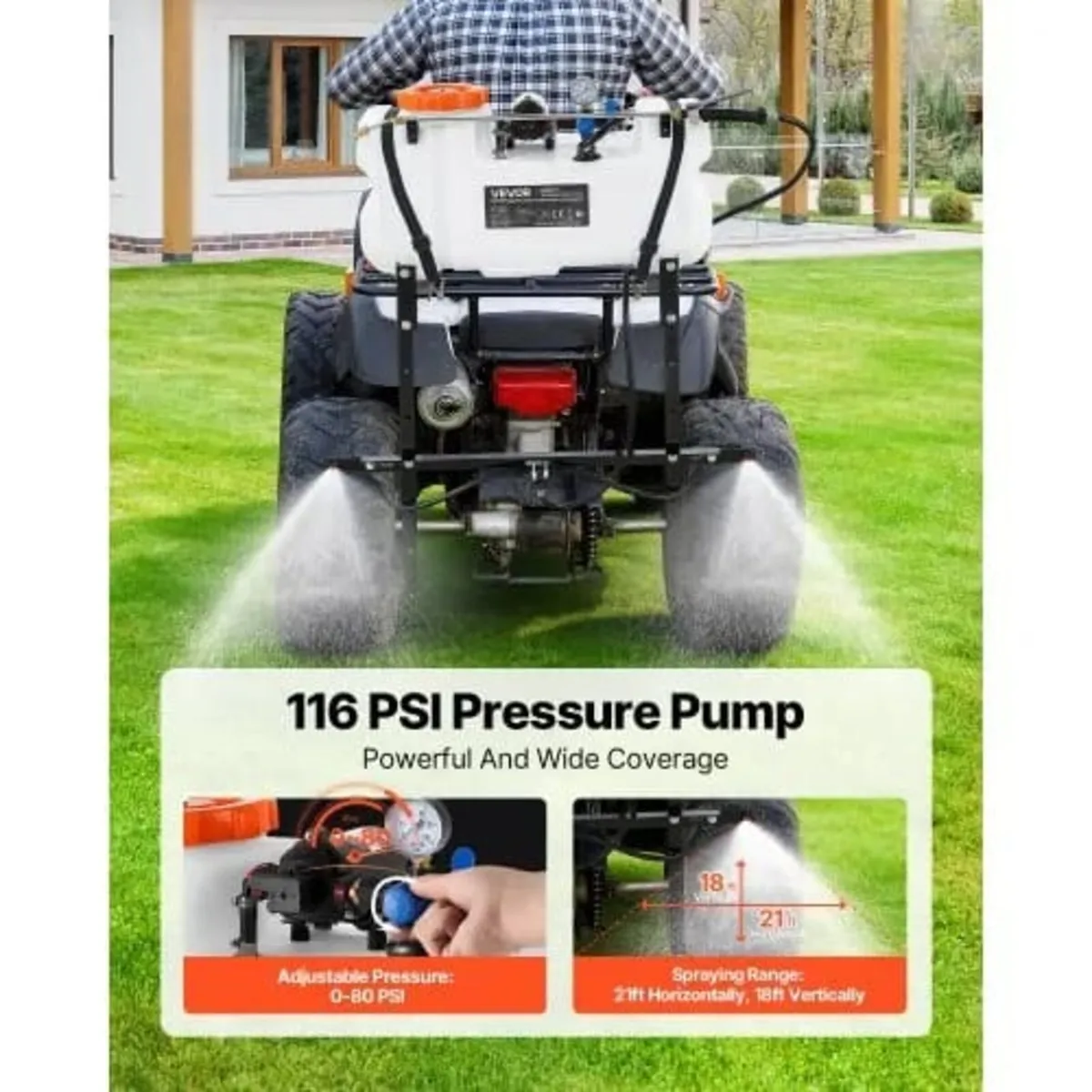 ATV Spot Sprayer 60L/15.9 Gal 12V Pump ATV/UTV Bro - Image 2