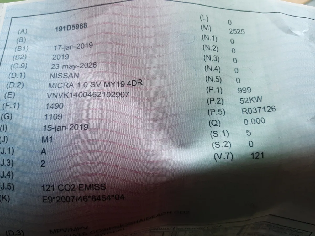 NISSAN MICRA 1 LITRE SV 2019 LOW KM - Image 2
