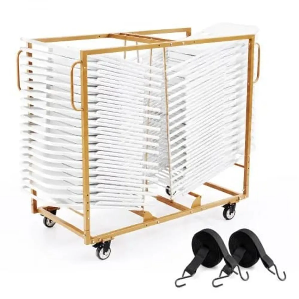 Folding Chair Cart 226.8kg Capacity for 40 Chairs - Image 1