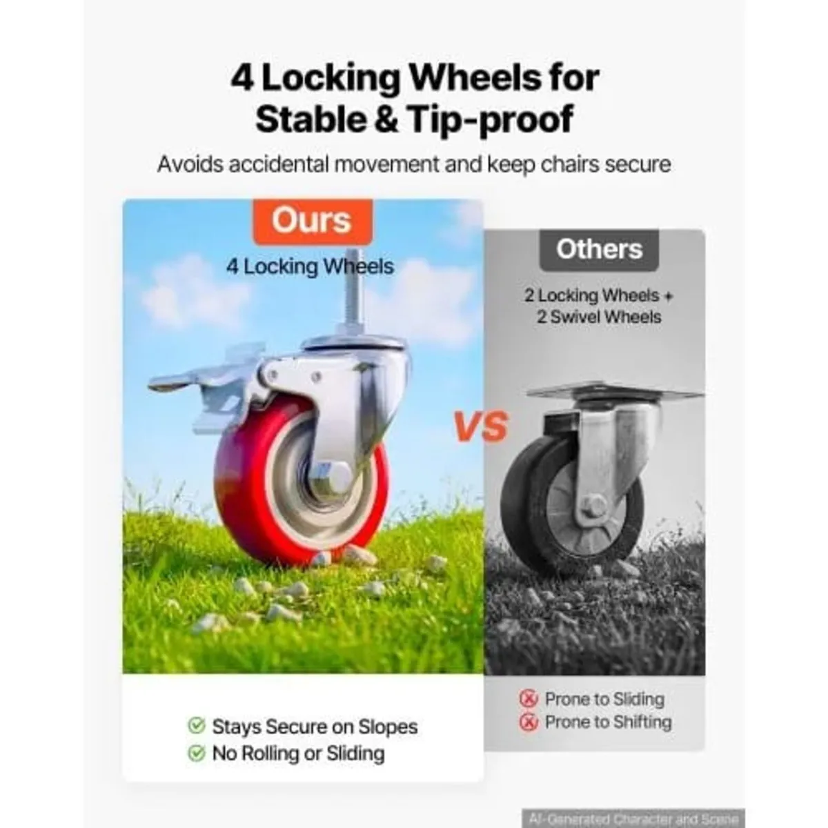 Folding Table and Chair Rack Cart 181.5 kg Holds 2 - Image 4