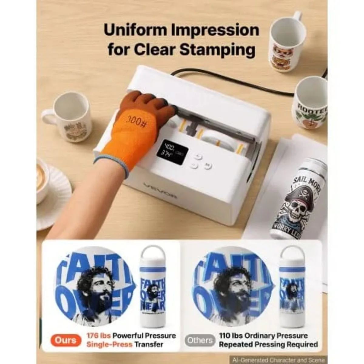 Auto Tumbler Heat Press Machine 80 kg Pressure Mug - Image 3