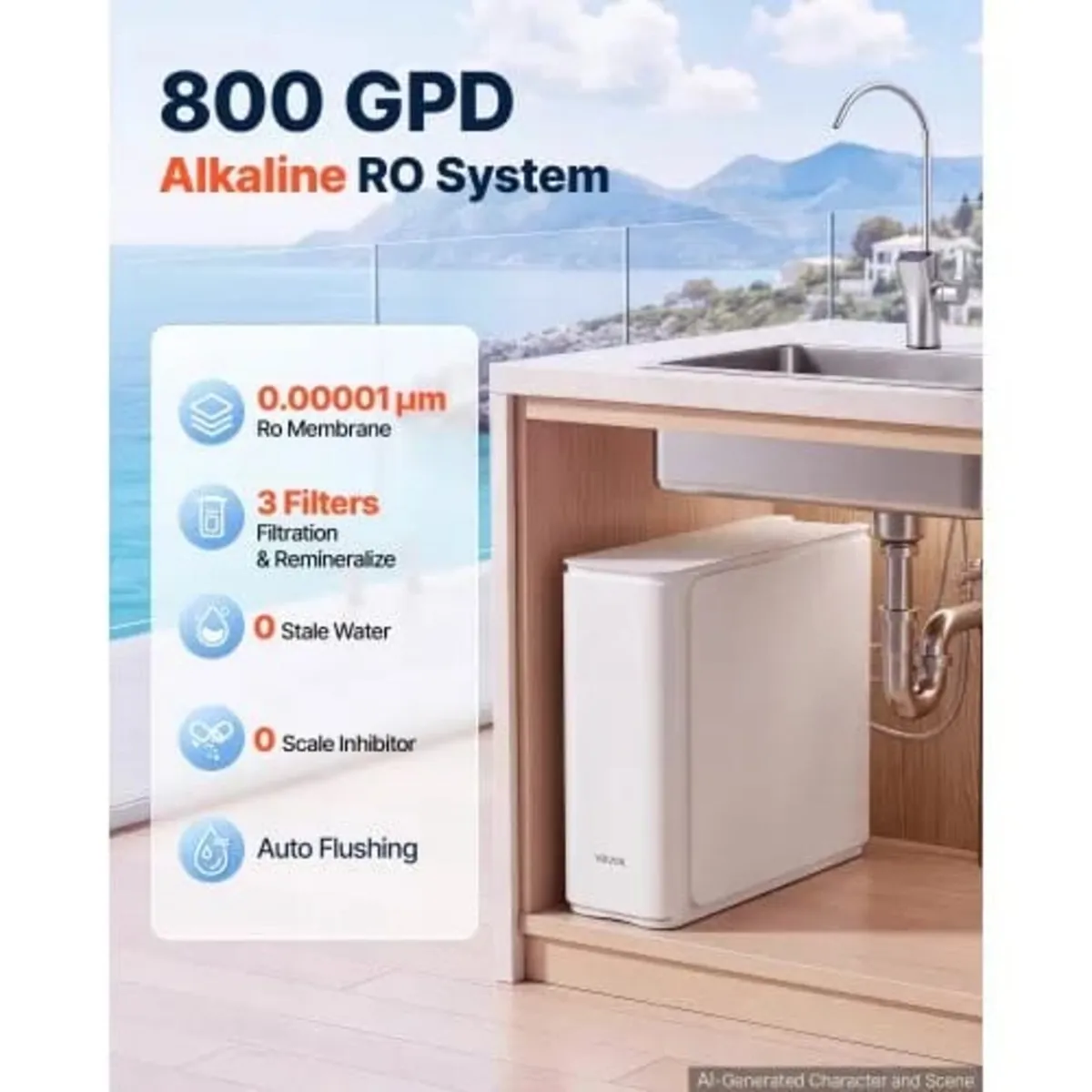 Reverse Osmosis System 800 GPD 8-Stage Tankless Wa - Image 4