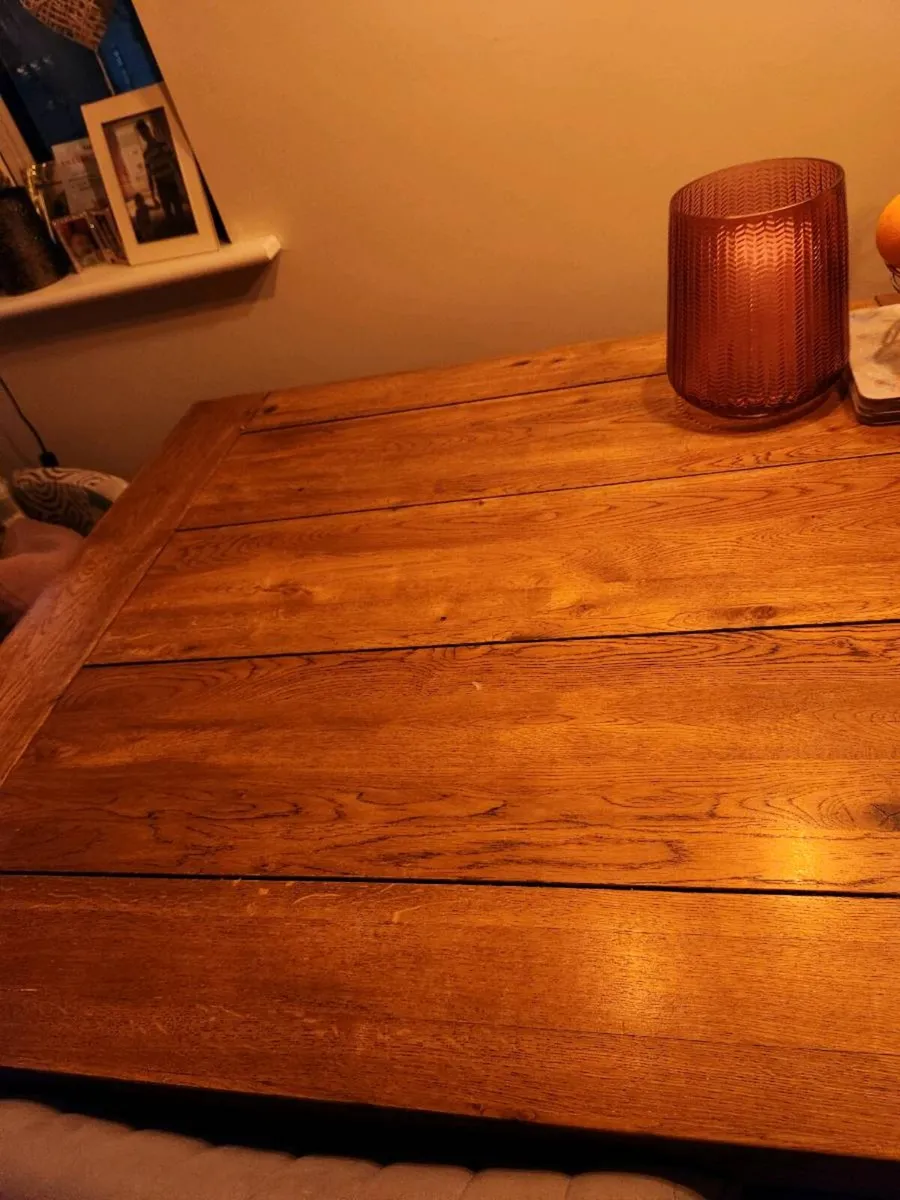 Extendable Oak 2m Dining Table - Image 2