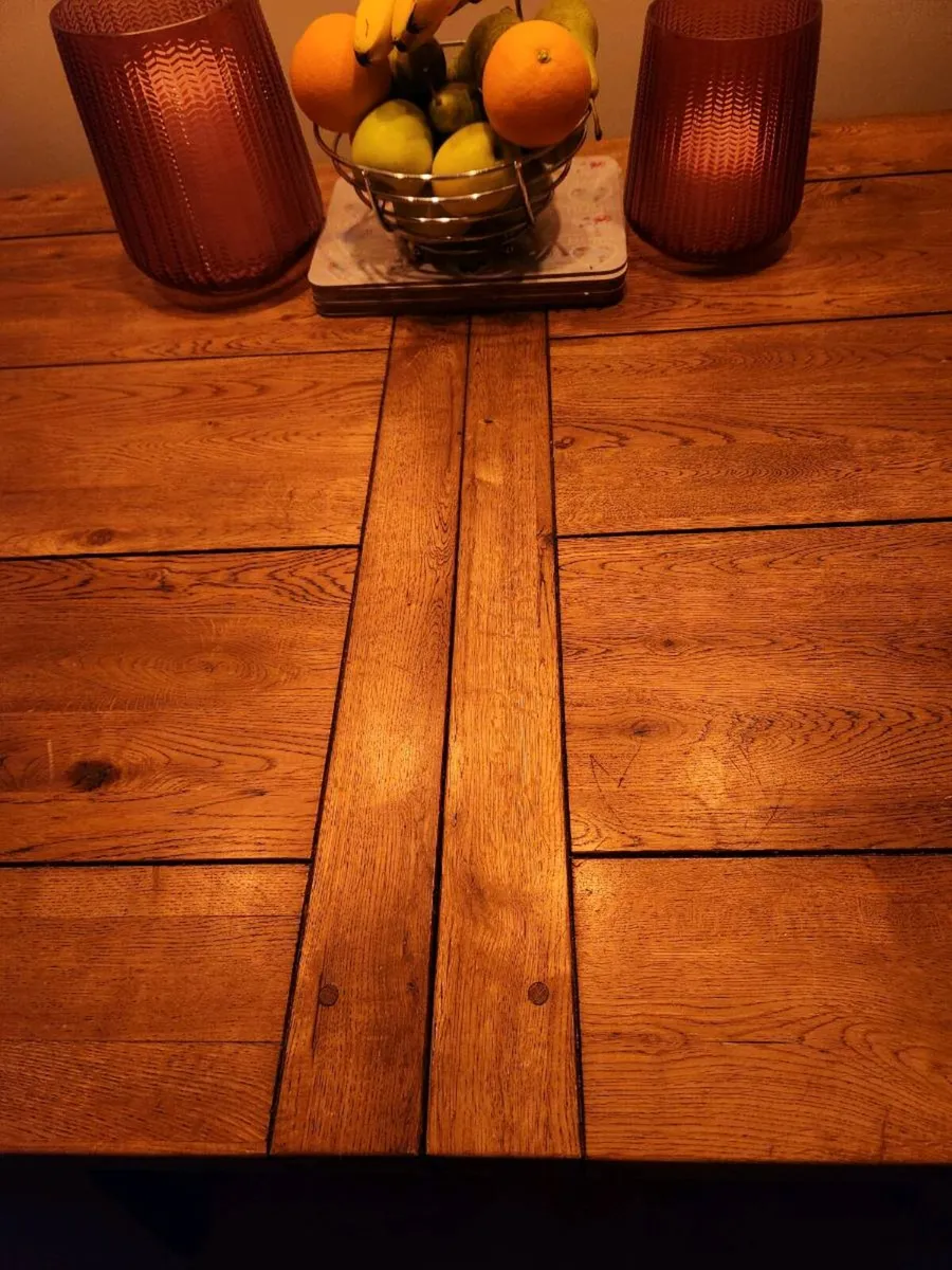Extendable Oak 2m Dining Table - Image 3