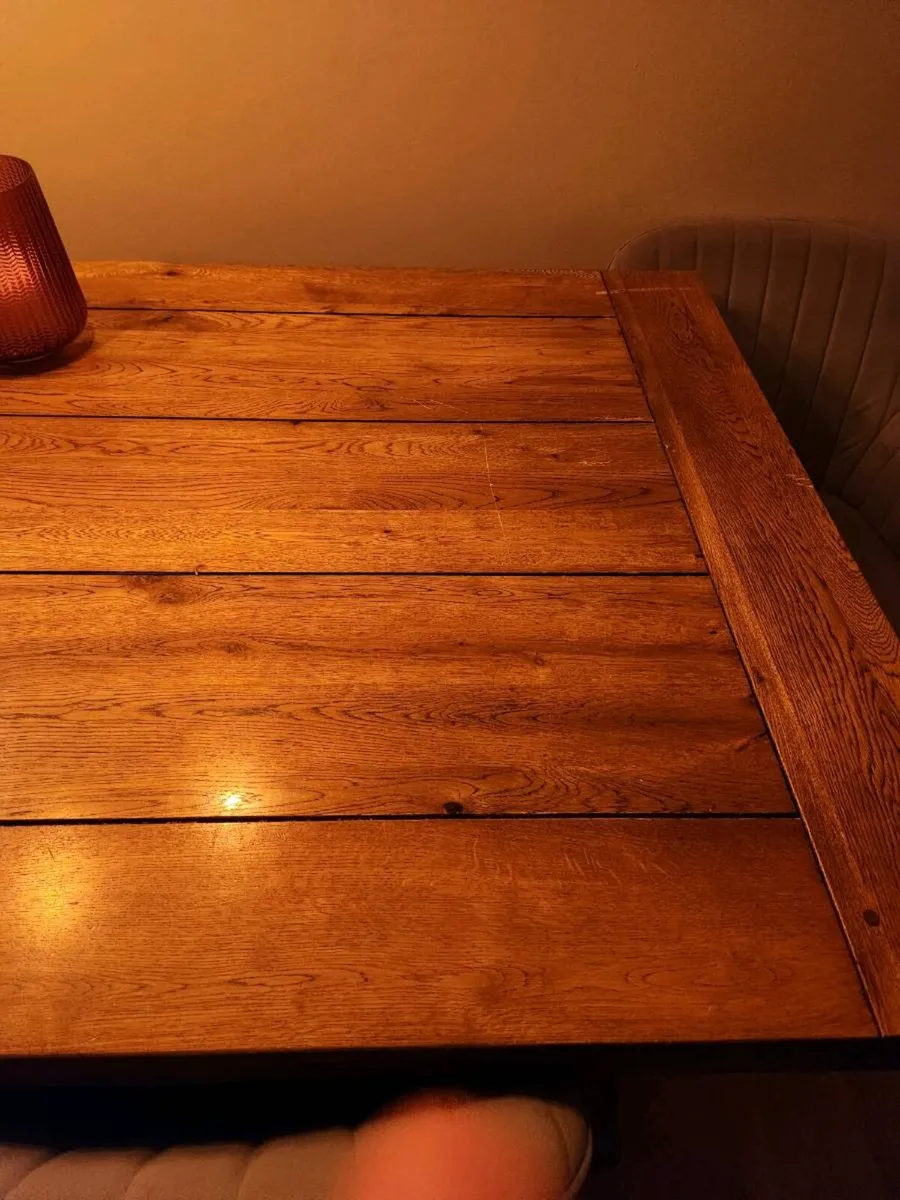 Extendable Oak 2m Dining Table - Image 4