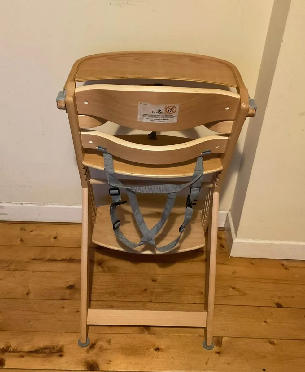Wooden Baby High Chair with Removable Tray - Image 4