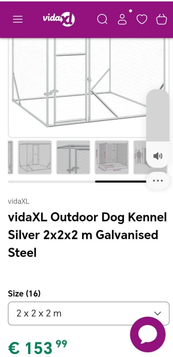 Galvanised 2 x 2 x2m enclosure - Image 3