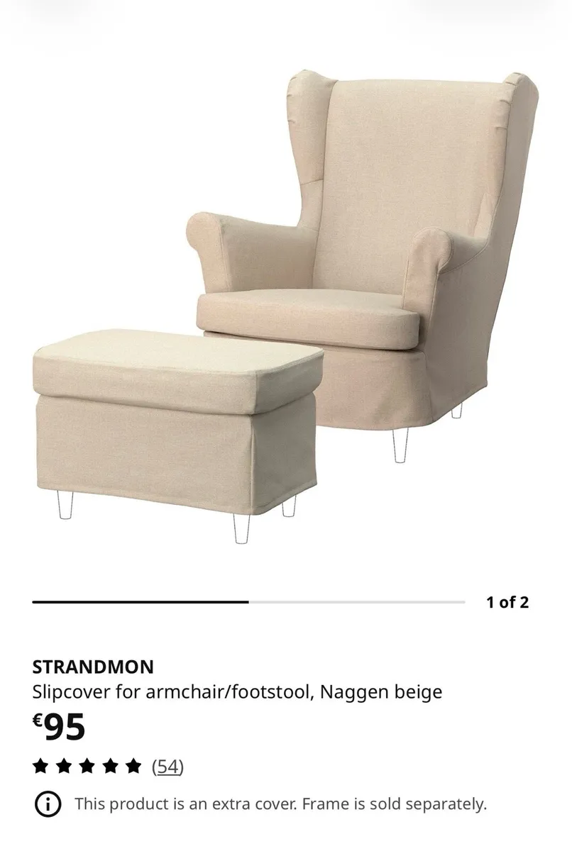 IKEA Strandmon Armchair and Footstool - Image 2