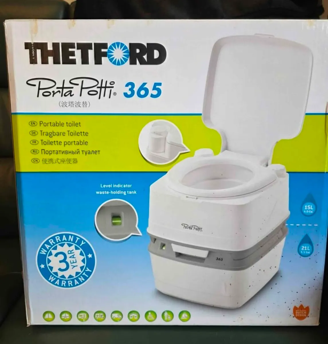 Thetford Porta Potti 365 Portable Toilet - Image 1