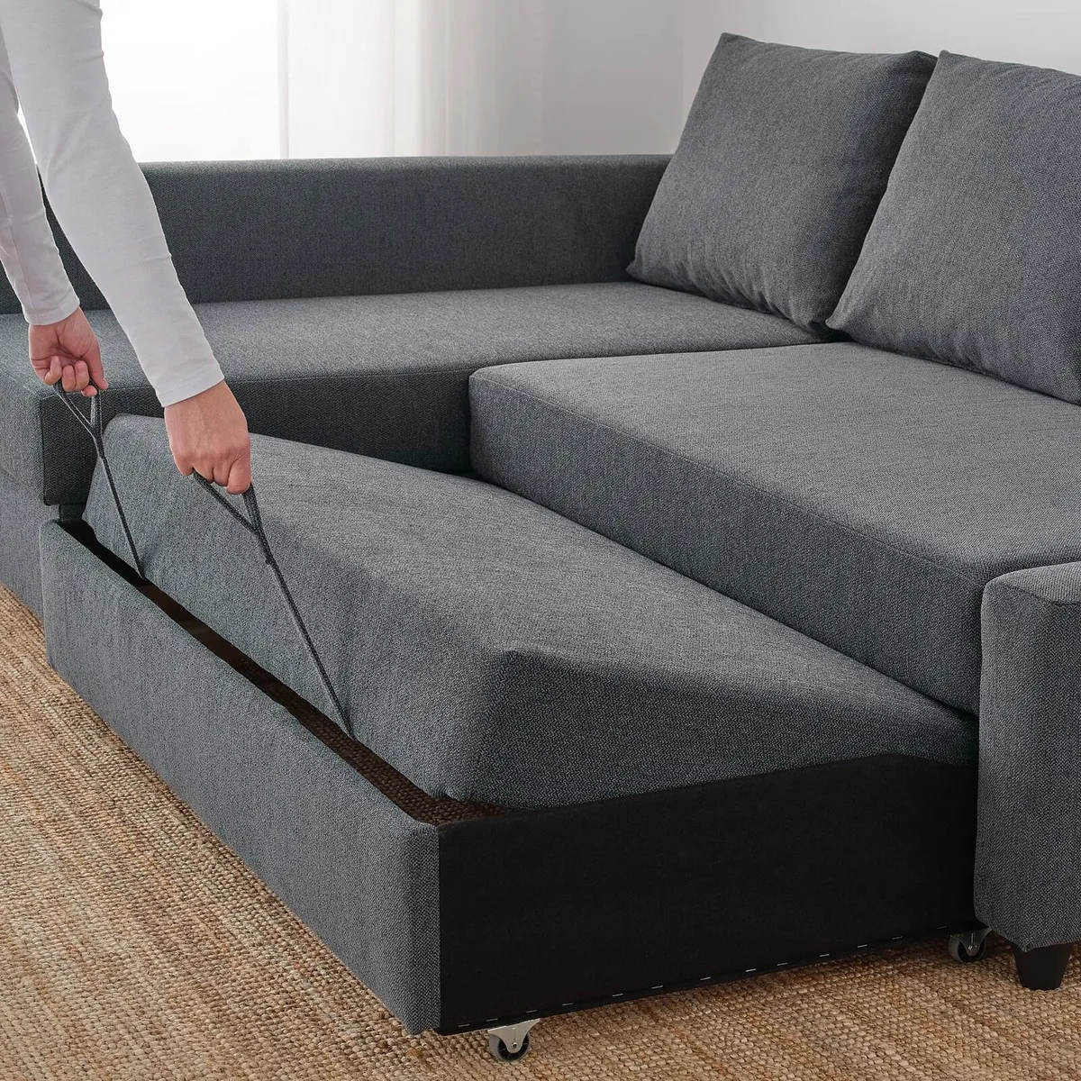 Ikea friheten corner sofa couch double bed - Image 1