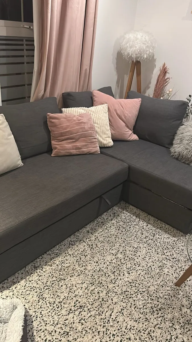 Ikea friheten corner sofa couch double bed - Image 2