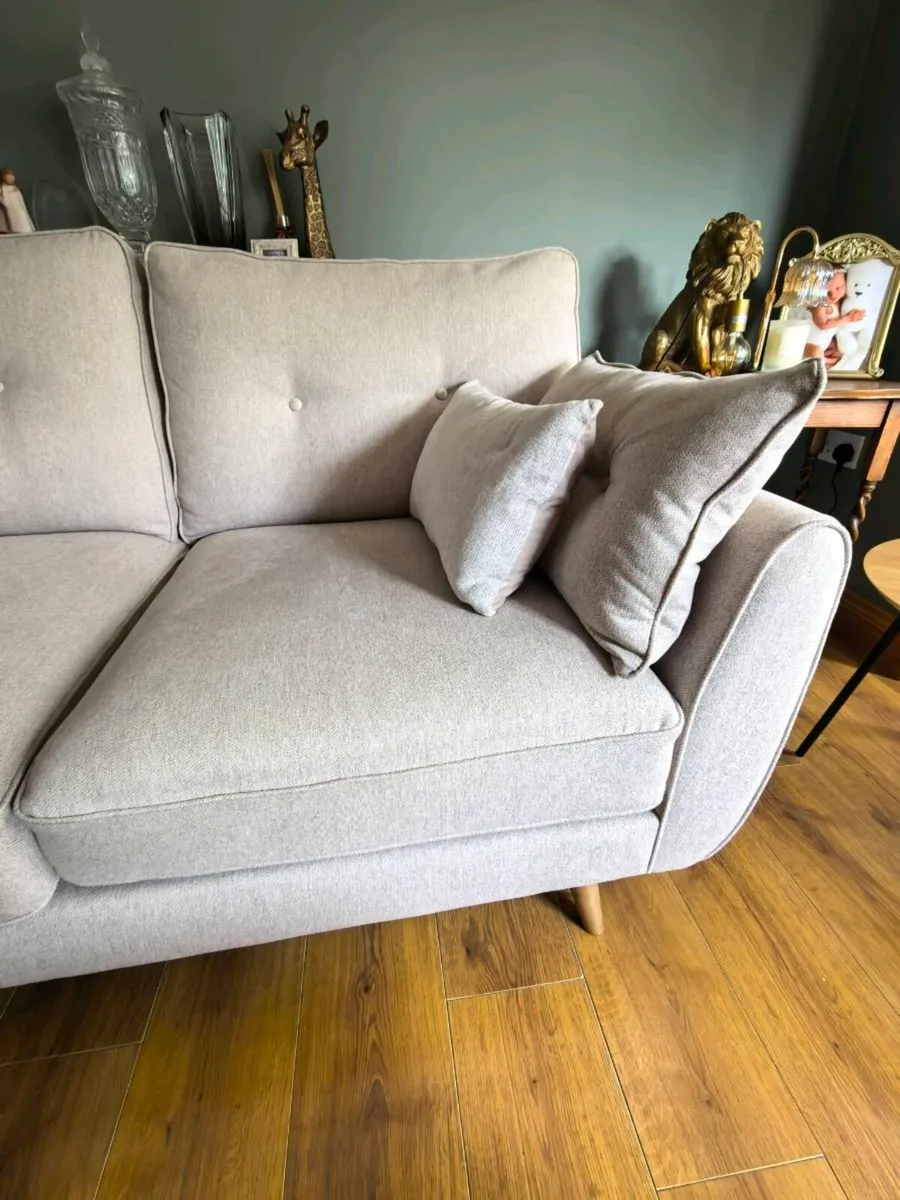 2 x 2 seater couches and poof - Image 3