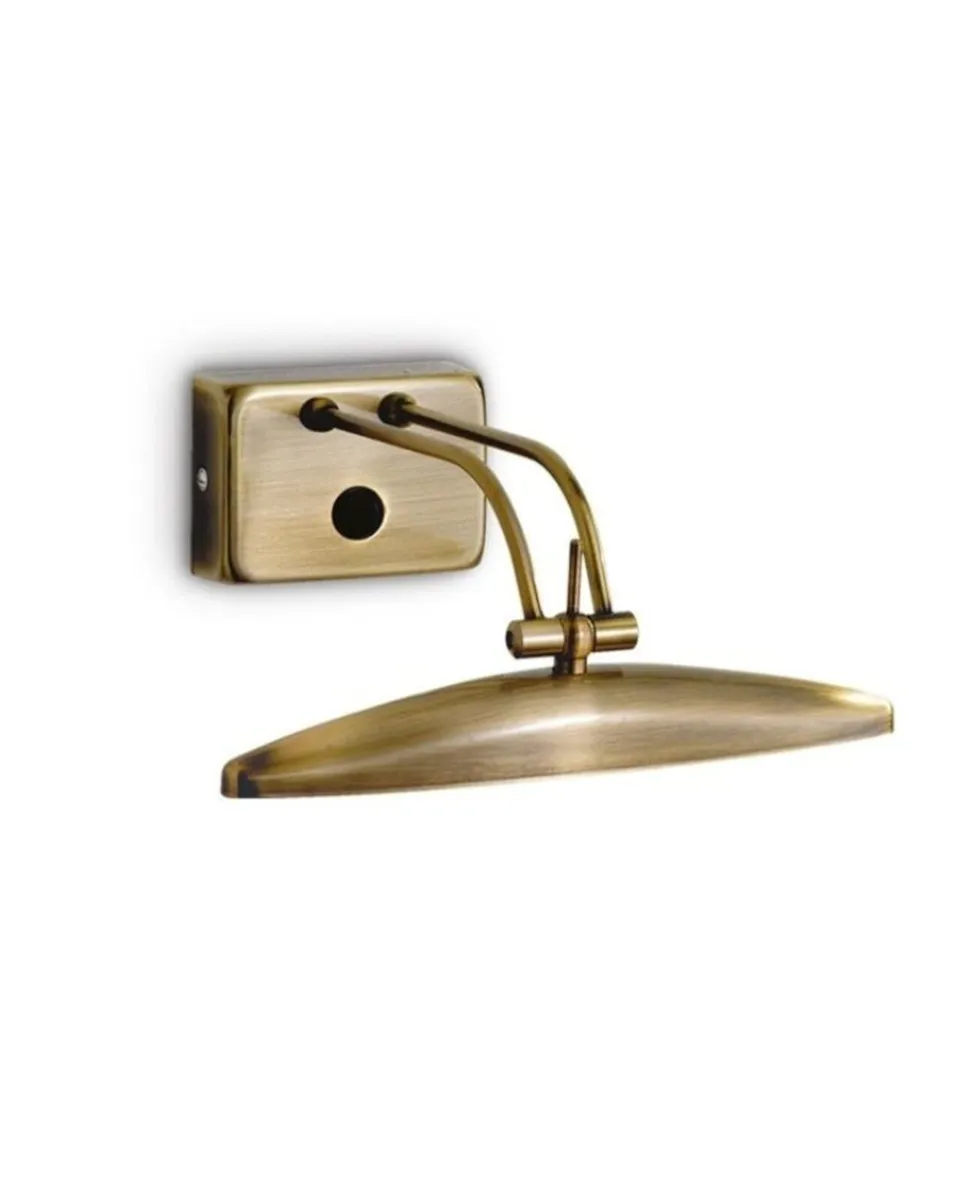 Antique brass picture light