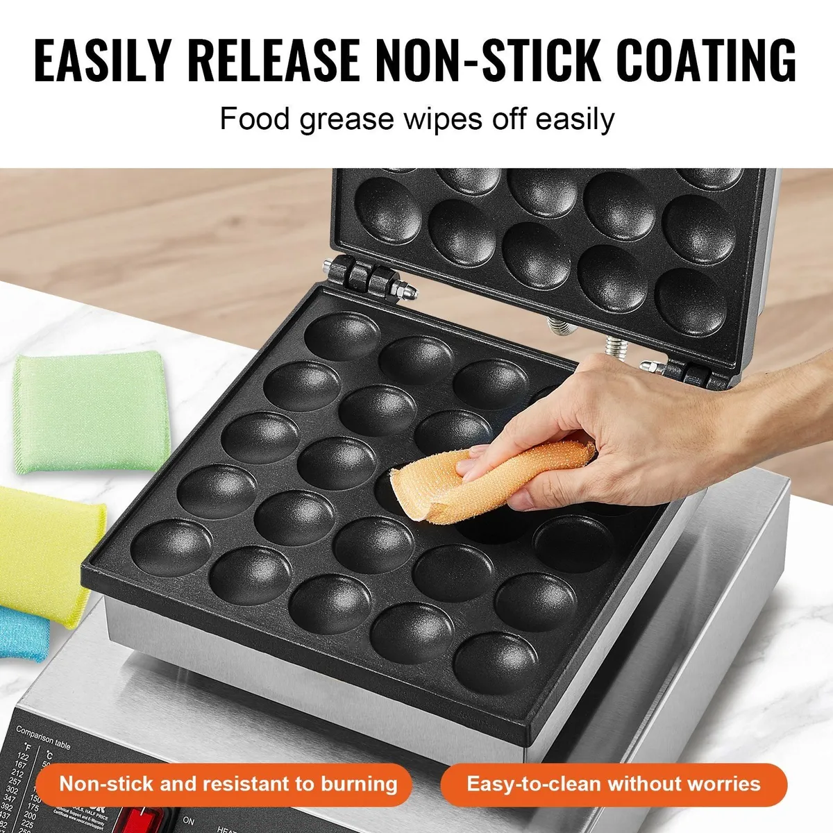 25-Hole Mini Dutch Pancake Maker 1700W - Image 4