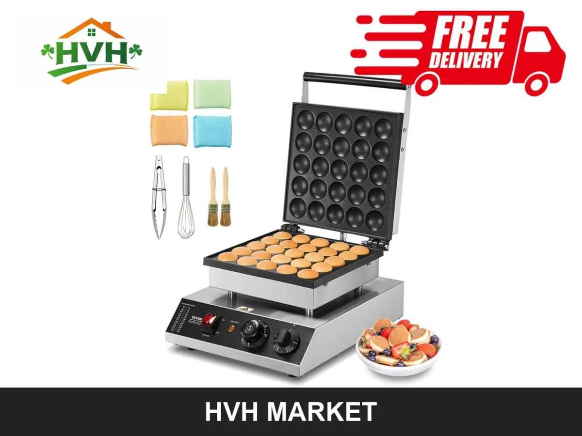 25-Hole Mini Dutch Pancake Maker 1700W - Image 1