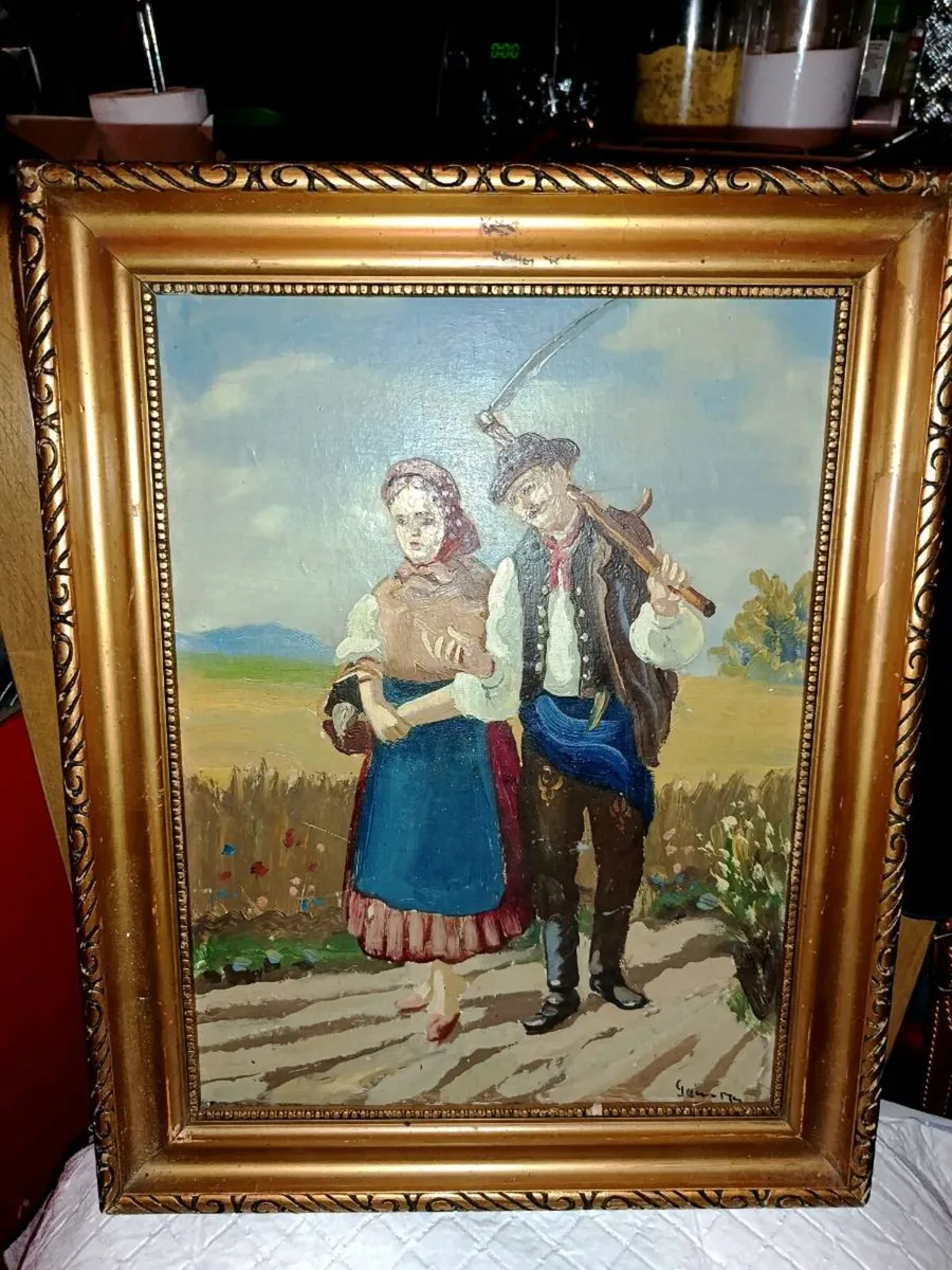 Harvest -oil painting on board - Image 1