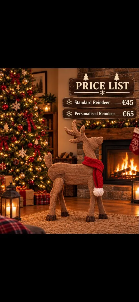 🎅 Handmade Wooden Christmas Reindeer for Sale 🦌 - Image 4