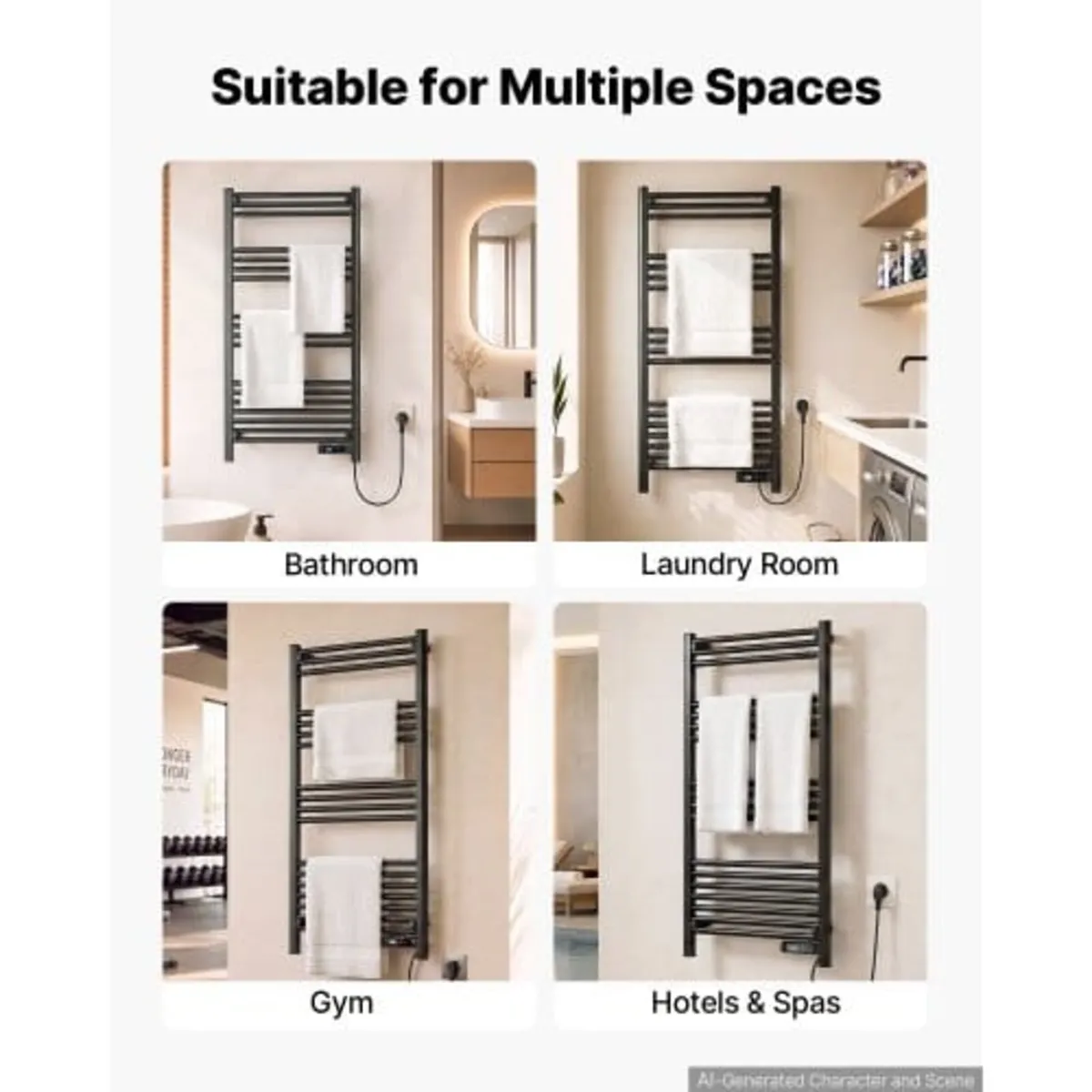 Heated Towel Warmer Rack for Bathroom Electric Wal - Image 2