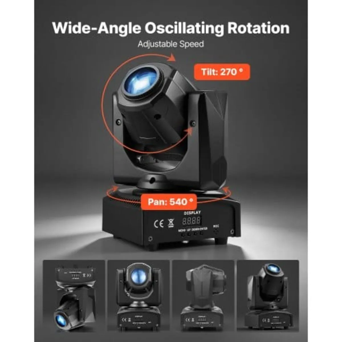 LED Moving Head Lights, 30W RGB Stage Lights DJ Li - Image 2