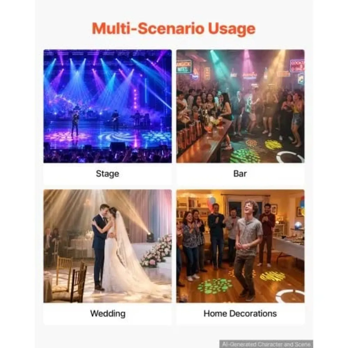 LED Moving Head Lights, 30W RGB Stage Lights DJ Li - Image 4