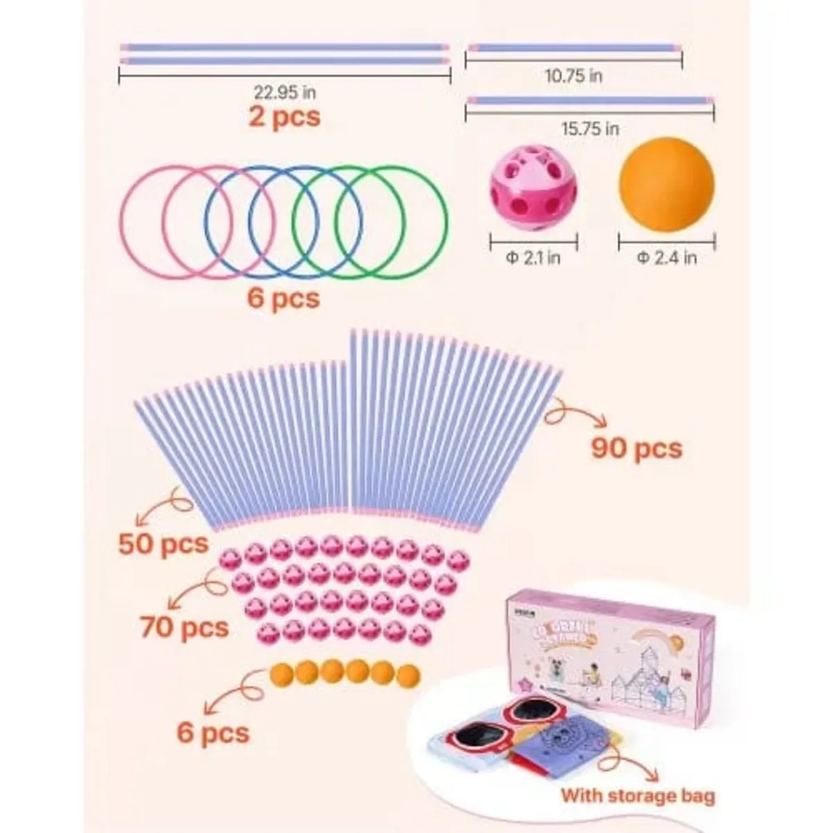 Fort Building Kit for Kids, 225 PCS Creative STEM - Image 4