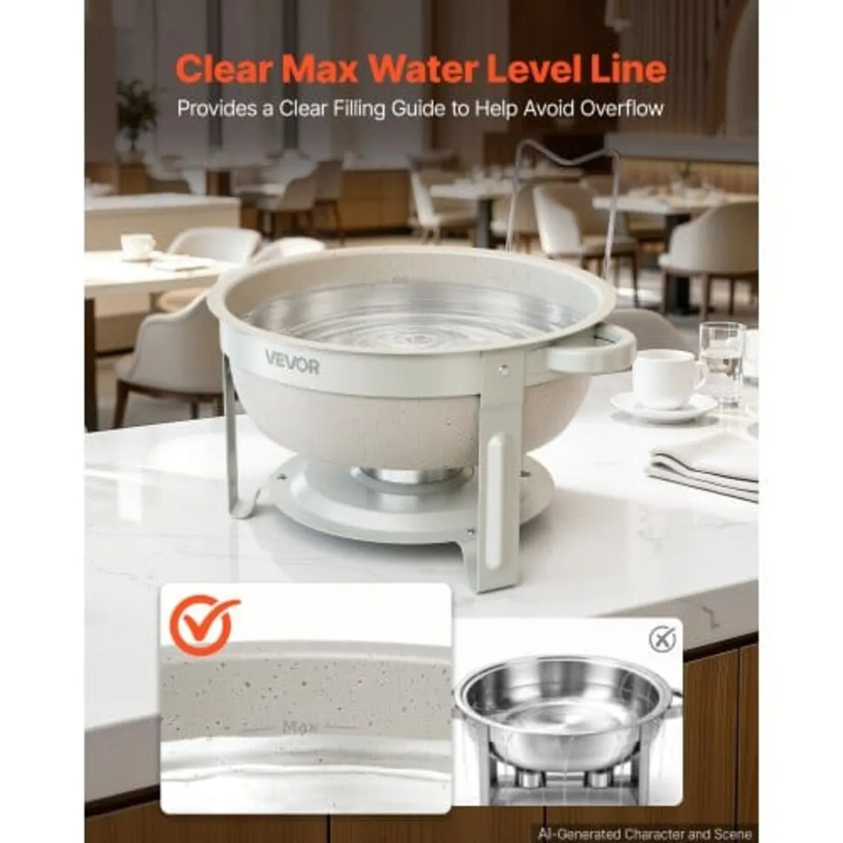 4 Packs Chafing Dishes for Buffet Set, 5.7L Stainl - Image 2