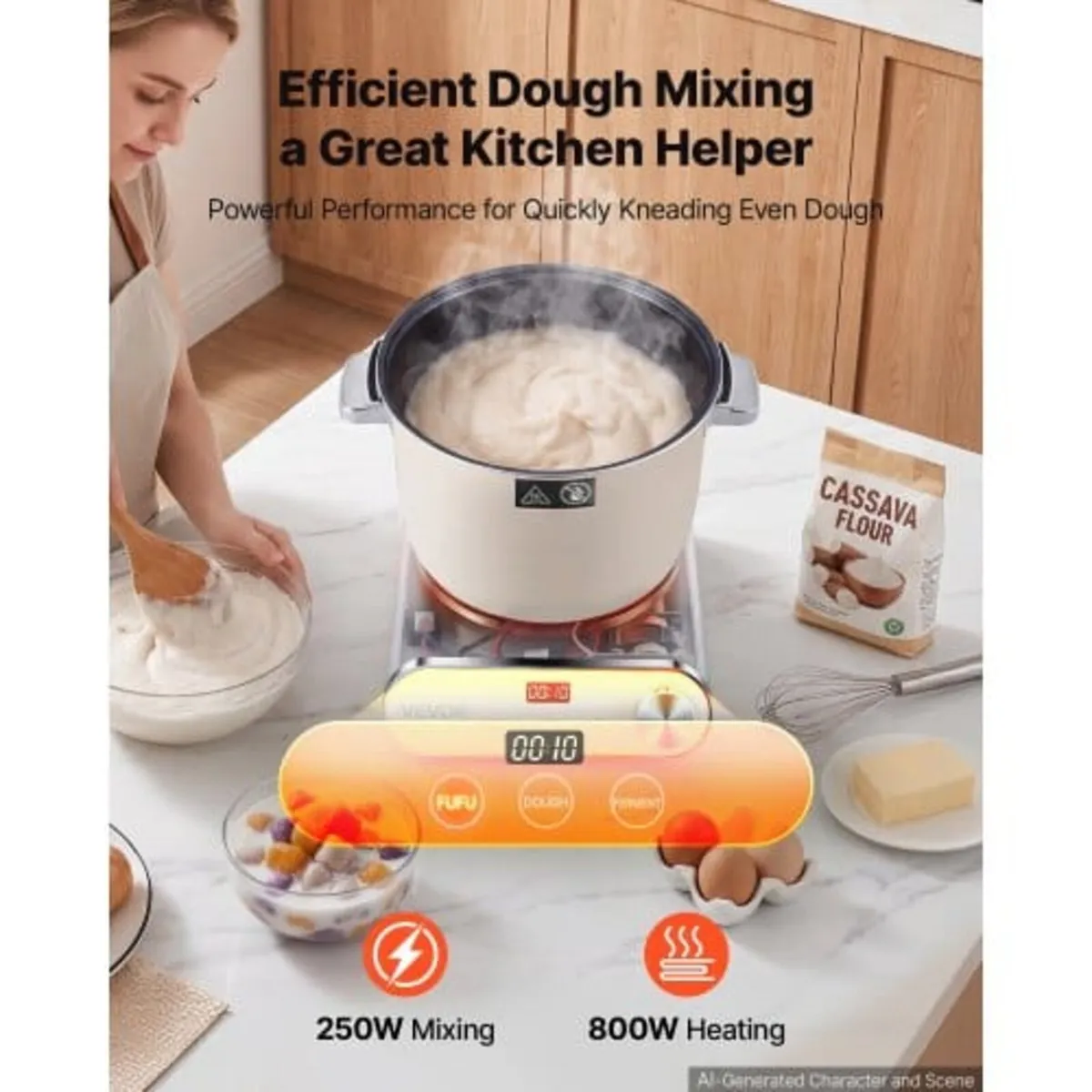 Dough Mixer 7L Electric Dough Food Maker with Ferm - Image 2