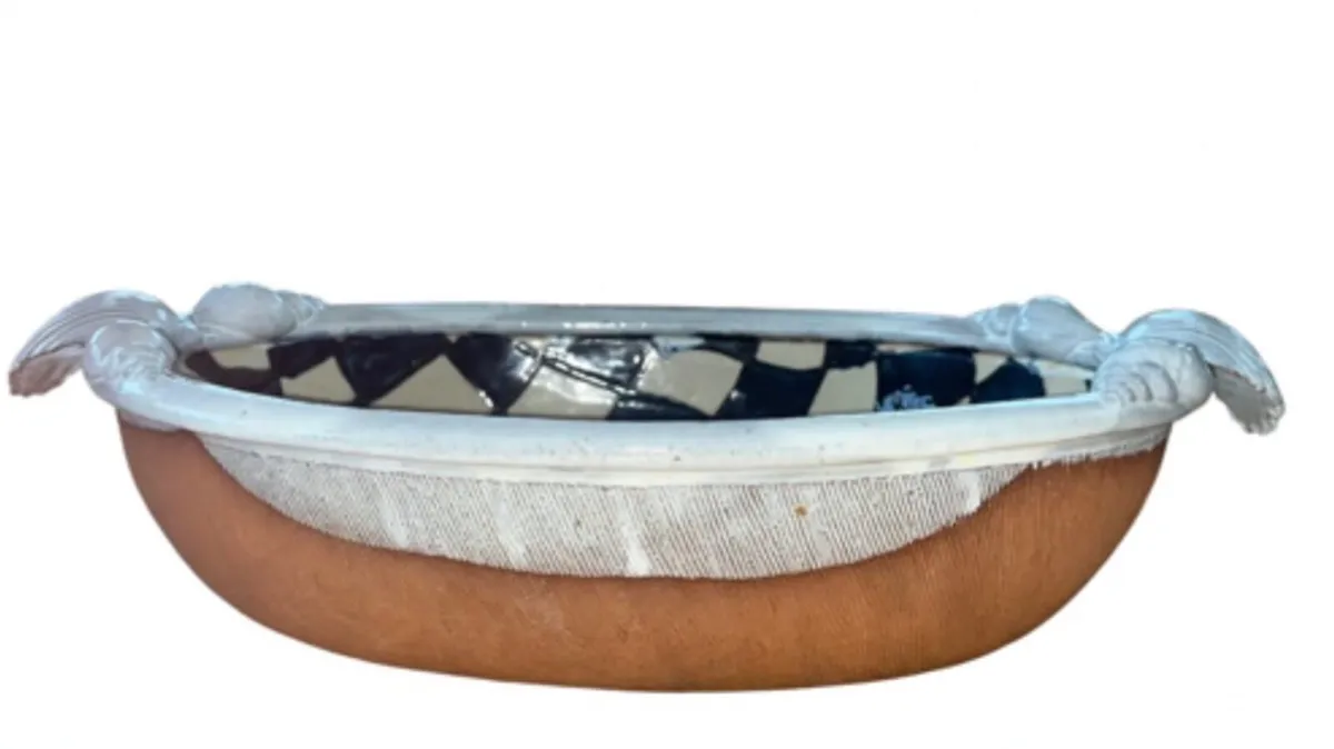 Vintage oversized studio pottery serving bowl - Image 3