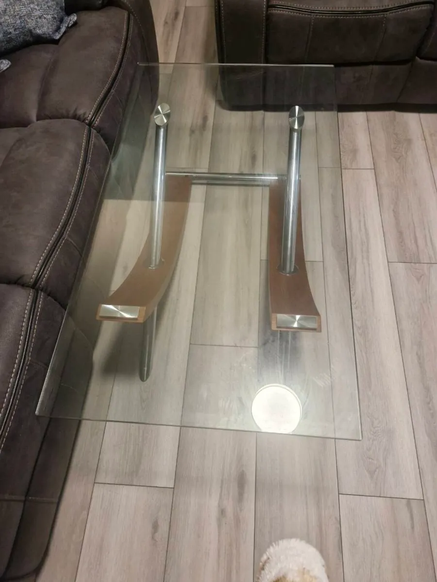 Glass coffee table
