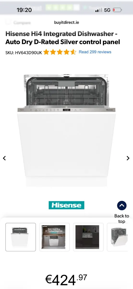Integrated Dishwasher (unopened) - Image 1