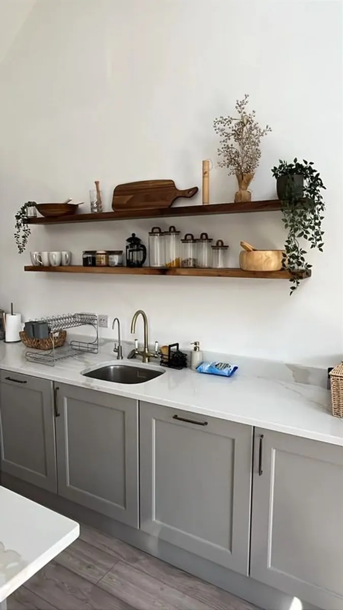 Straight Edge Walnut Floating Shelf | Made to Measure | Handmade in Ireland - Image 2