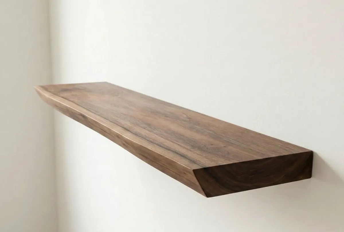 Live Edge Walnut Floating Shelf | Made to Measure | Handmade in Ireland - Image 1