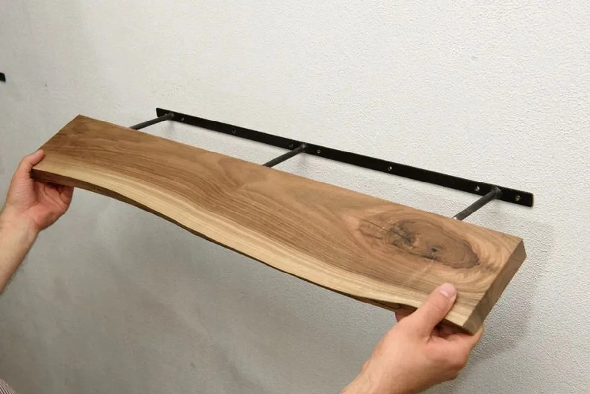 Live Edge Walnut Floating Shelf | Made to Measure | Handmade in Ireland - Image 4