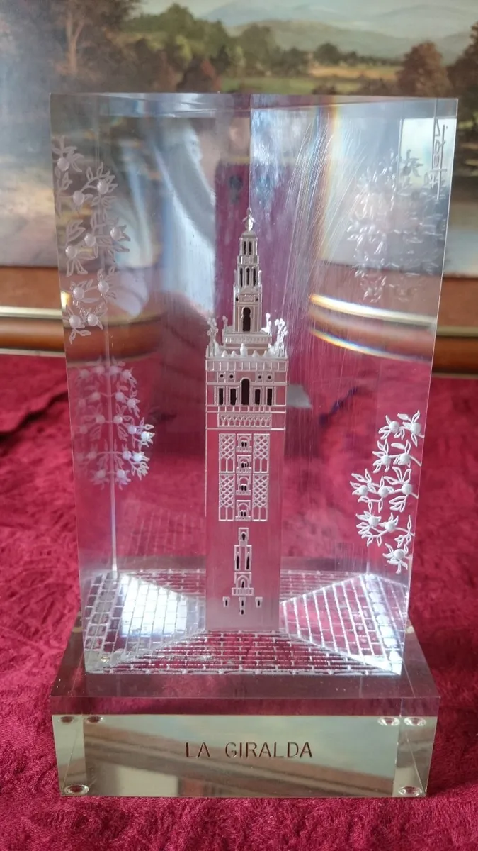 8.25 Inches Tall La Giralda Bell Tower Glass Prism - Image 2