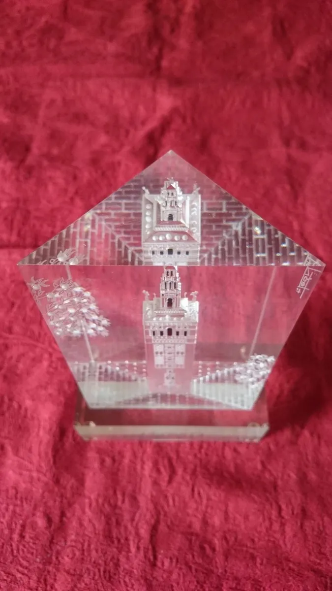 8.25 Inches Tall La Giralda Bell Tower Glass Prism - Image 3
