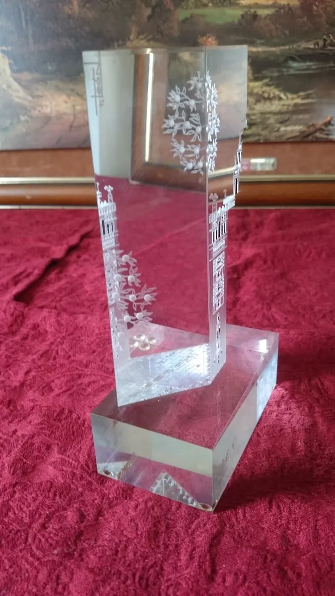 8.25 Inches Tall La Giralda Bell Tower Glass Prism - Image 4