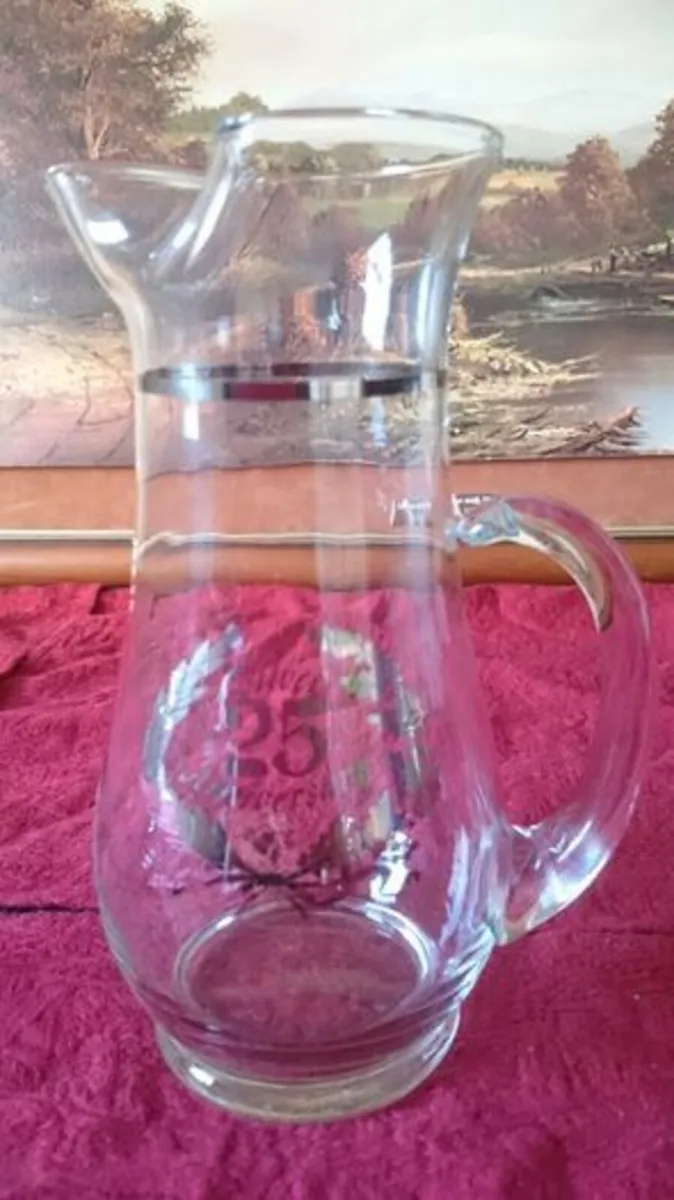 7Pc. 25th Silver Anniversary Pitcher & Glasses Set - Image 4
