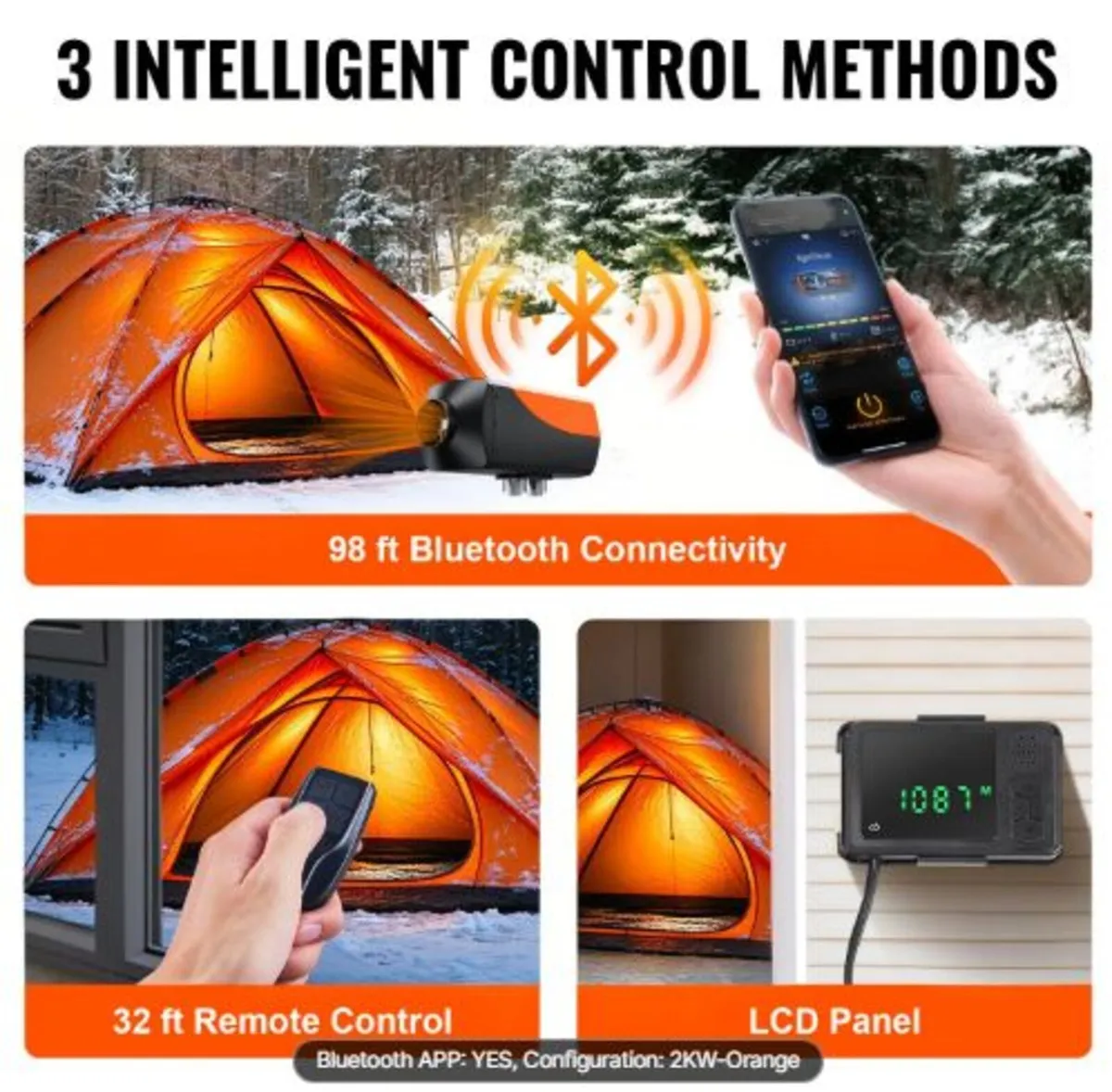 Bluetooth App Control Diesel Air Heater, 12V 2KW - Image 2