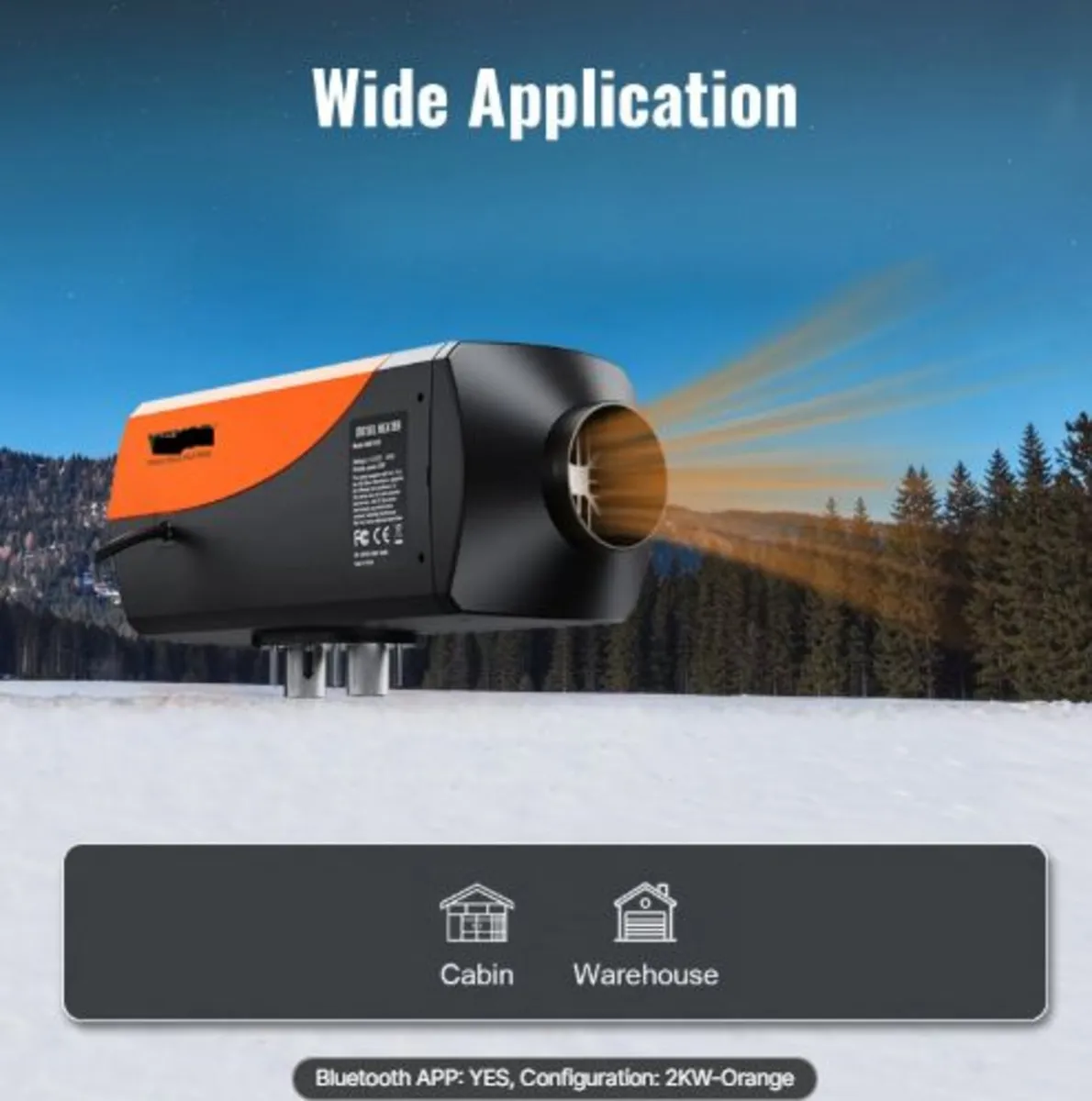 Bluetooth App Control Diesel Air Heater, 12V 2KW - Image 4