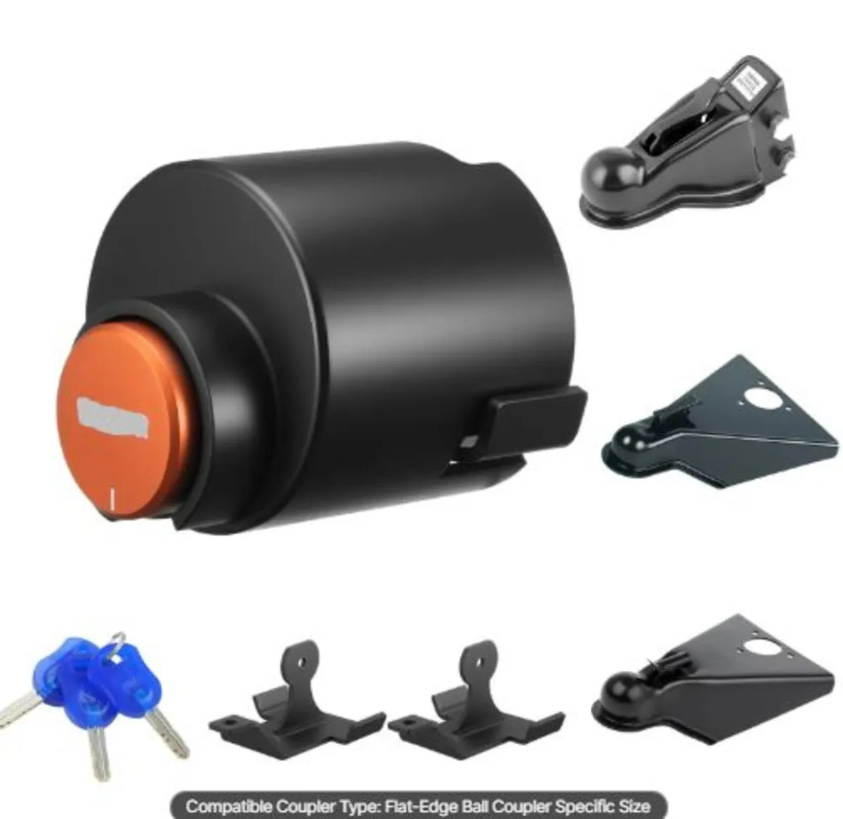 Trailer Lock, Fits 50.6 & 58.6 mm Straight Tongue - Image 1