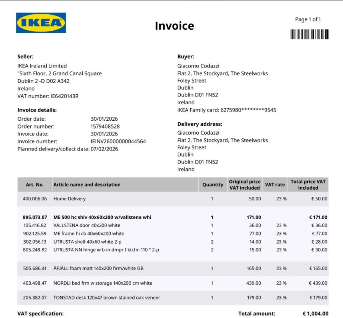 Ikea Bed + Mattress - Image 3