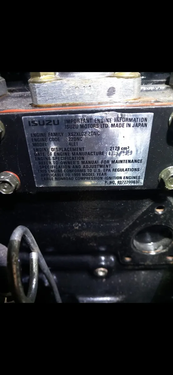 Isuzu 4LE1 diesel engine, - Image 1