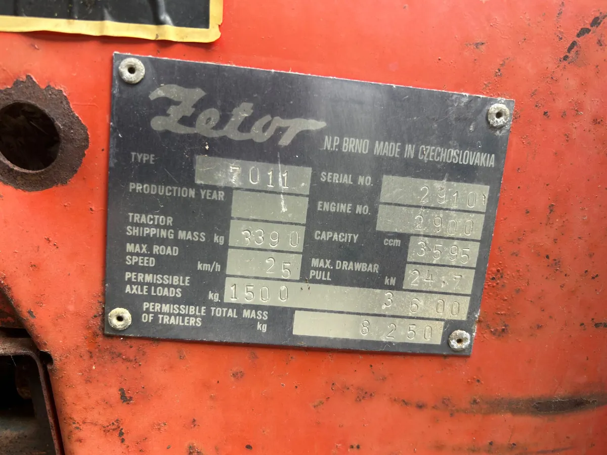 1985 Zetor 7011 2wd - Image 2
