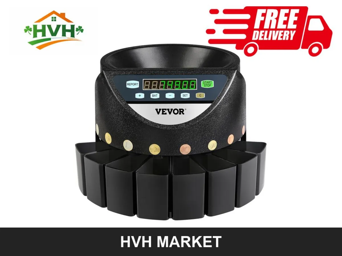 EUR Coin Counter & Sorter - 300 Coins/Min - Image 1