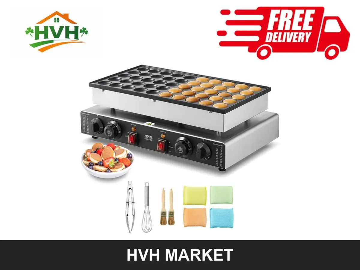 50-Hole Mini Dutch Pancake Maker 1700W - Image 1
