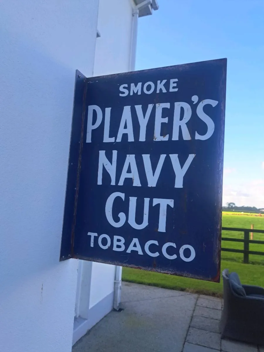Large  players metal sign 2 sided - Image 1