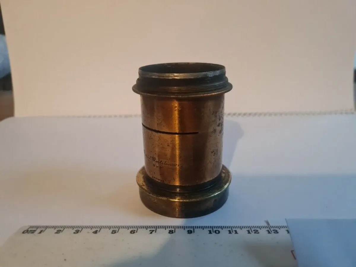 Antique Box Camera with Brass Lens - Image 4