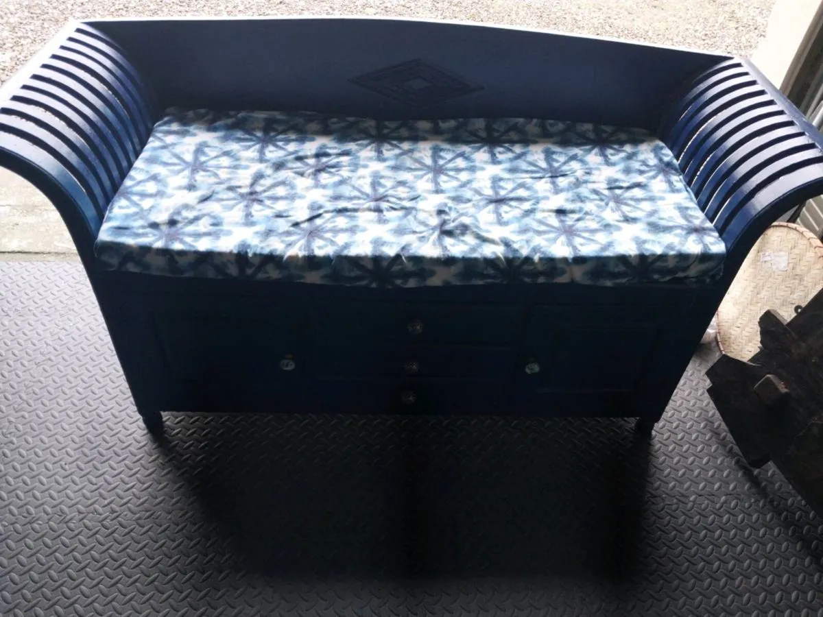 Indonesian Teak Bench with storage - Image 1