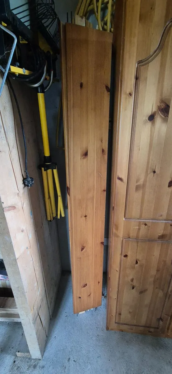 Pine bed and wardrobe - Image 2